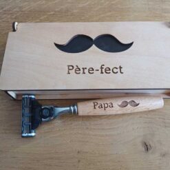 Rasoir et boite personnalisé pere fect Empreinte perso
