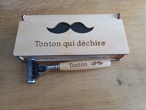 Rasoir personnalisé tonton detail Empreinte perso