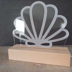 Veilleuse coquillage sur socle de jour empreinte perso