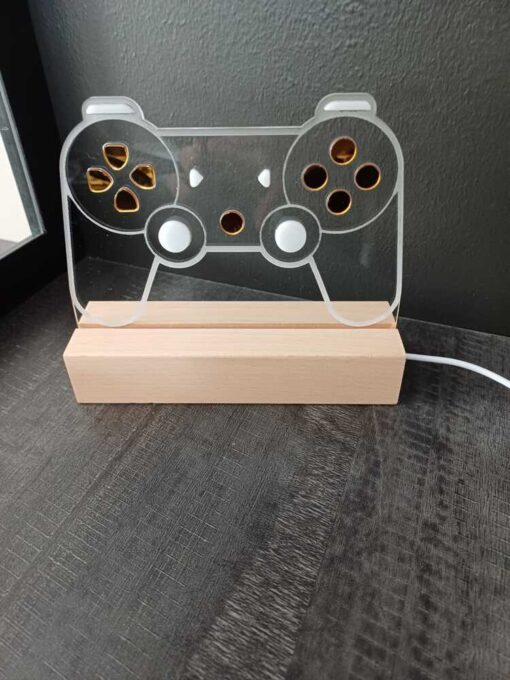 Veilleuse manette sur socle de face Empreinte Perso