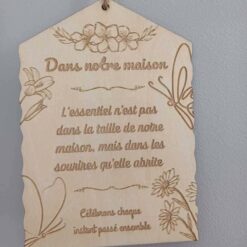 Plaque décorative en bois célébrons chaque instant ensemble