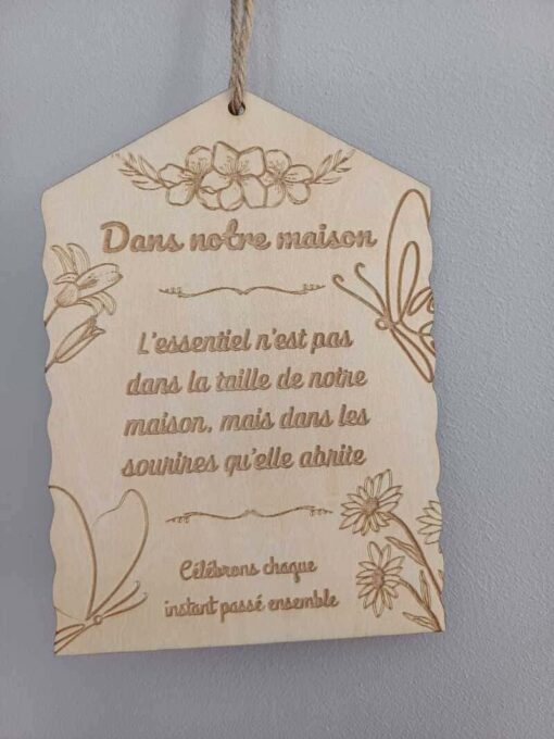 Plaque décorative en bois célébrons chaque instant ensemble