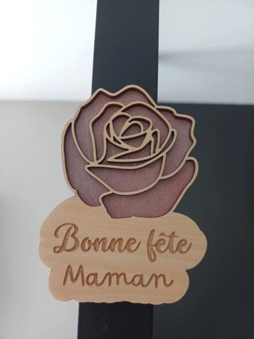 magnet fete des meres bonne fete maman rose
