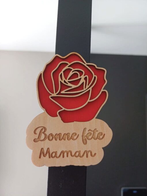 magnet fete des meres bonne fete maman rouge