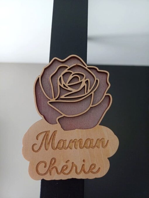magnet fete des meres maman cherie rose
