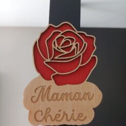magnet fete des meres maman cherie rouge
