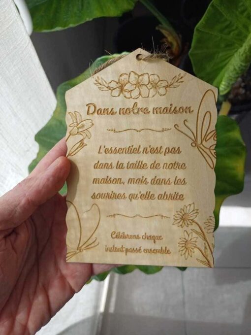 Plaque décorative en bois célébrons chaque instant ensemble – Image 3